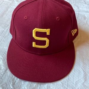 New era red & gold S Gauchos college university hat cap size 7 3/8